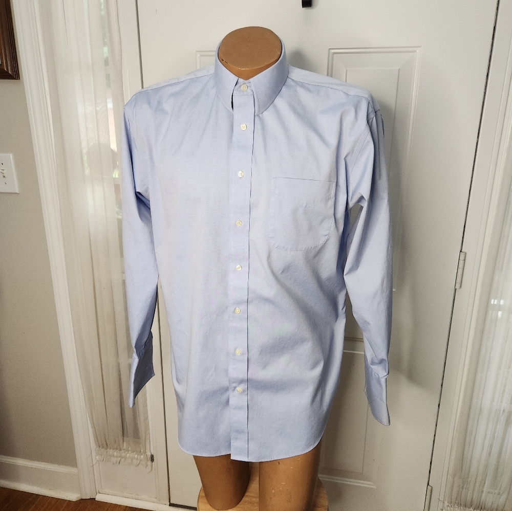 Jos. A. Bank Blue French Cuff Long Sleeve Shirt ‎ Size 16 34